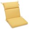 20-inch by 42-inch Spun Polyester Outdoor Squared Seat/Back Chair Cushion - Lemon
